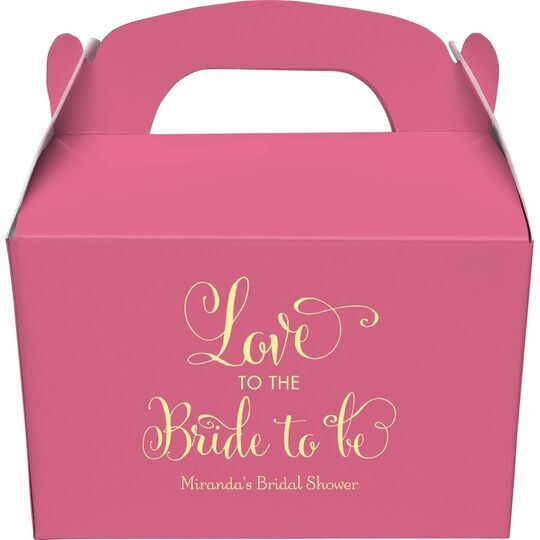 Love To The Bride To Be Gable Favor Boxes